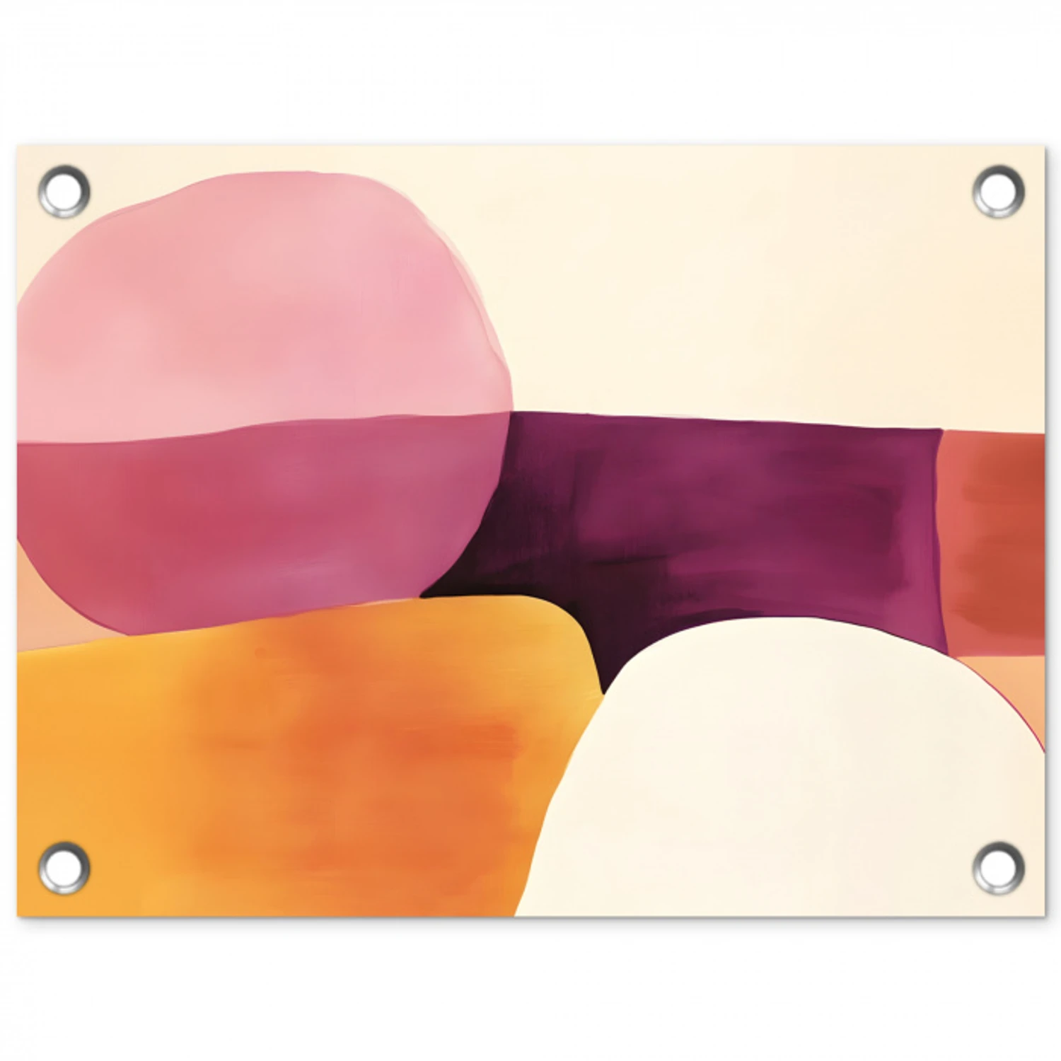 Vormen - Abstract - Kleurrijk tuinposter los doek klein -3d