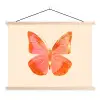 Vlinder - Minimalistisch - Roze textielposter latten blank klein -3d