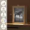 Paard - Magisch - Zwart Light Box met kabel (Tafellamp) klein -USP_FR