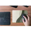 Japandi - Groen - Abstract - Modern muismat rubber klein -toetsenbord