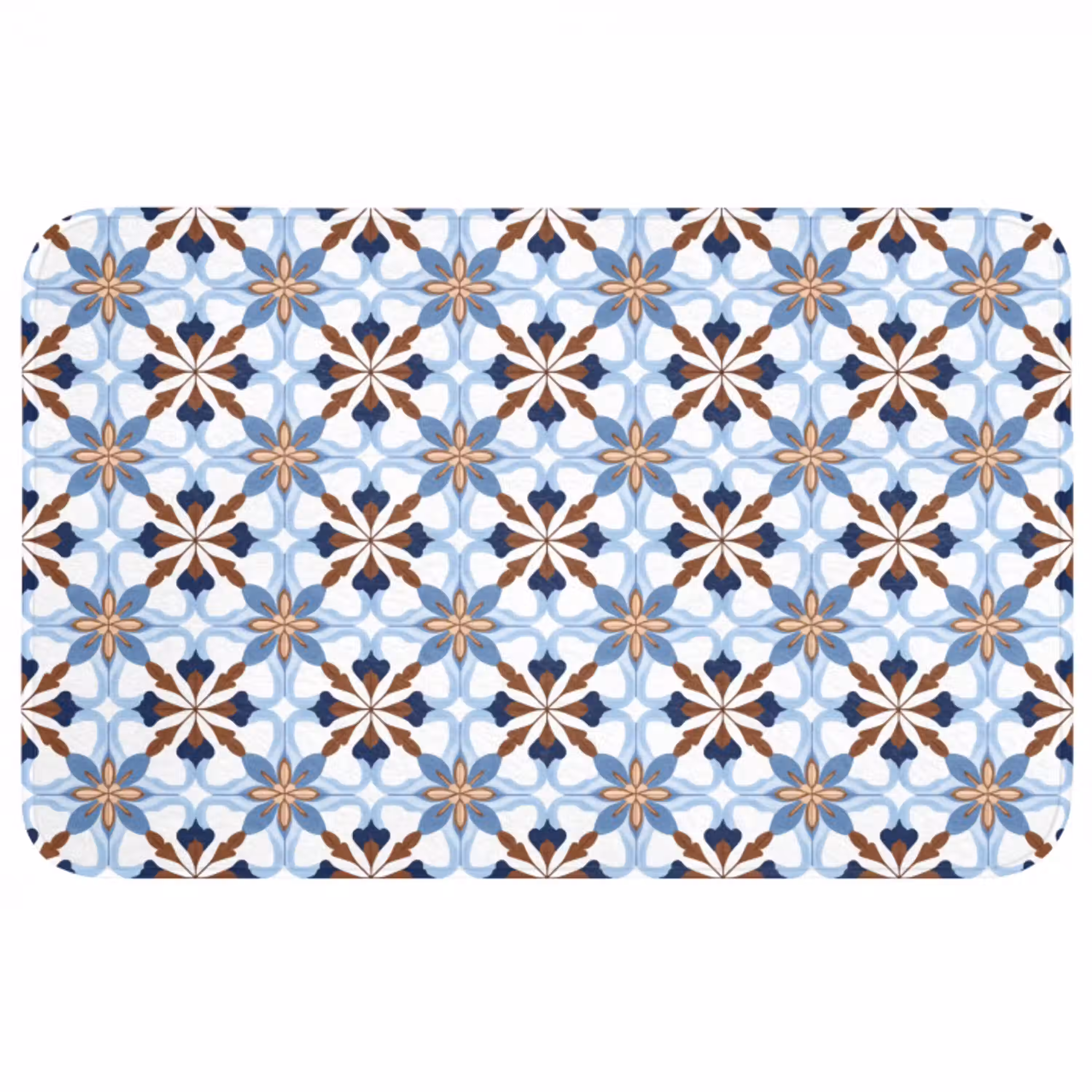Ornament - Tegel - Kleurrijk Badmat middel 997 -3d