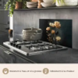 Boeket - Bloemen - Licht - Zwart keuken achterwand spatscherm klein -usp_FR