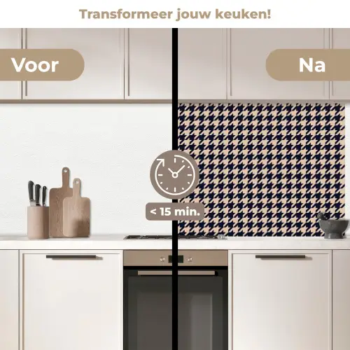 Plaid - Patroon - Ruit - Donkerblauw keuken achterwand 2 middel 871 -voor-na2_NL