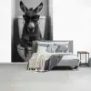 Ezel - Telefoon - Toilet - Zwart - Wit fotobehang vinyl groot -slaapkamer