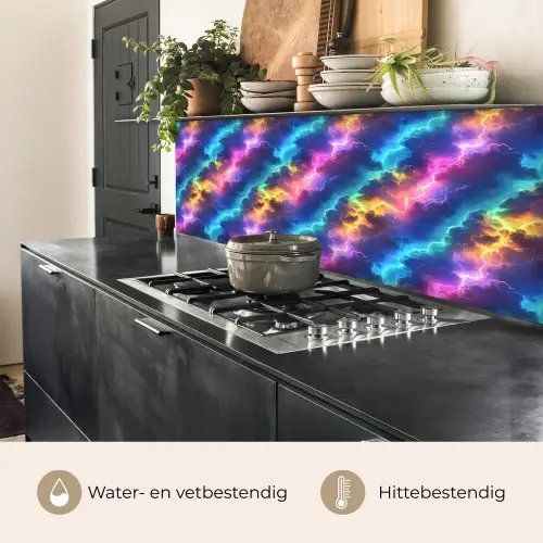 Storm - Bliksem - Regenboog keuken achterwand 2 middel 871 -usp_NL