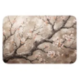 Bloesem - Takken - Schilderij - Beige - Serene Badmat klein -3d
