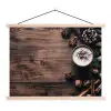 Winter - Houtlook - Stilleven textielposter latten blank klein -3d