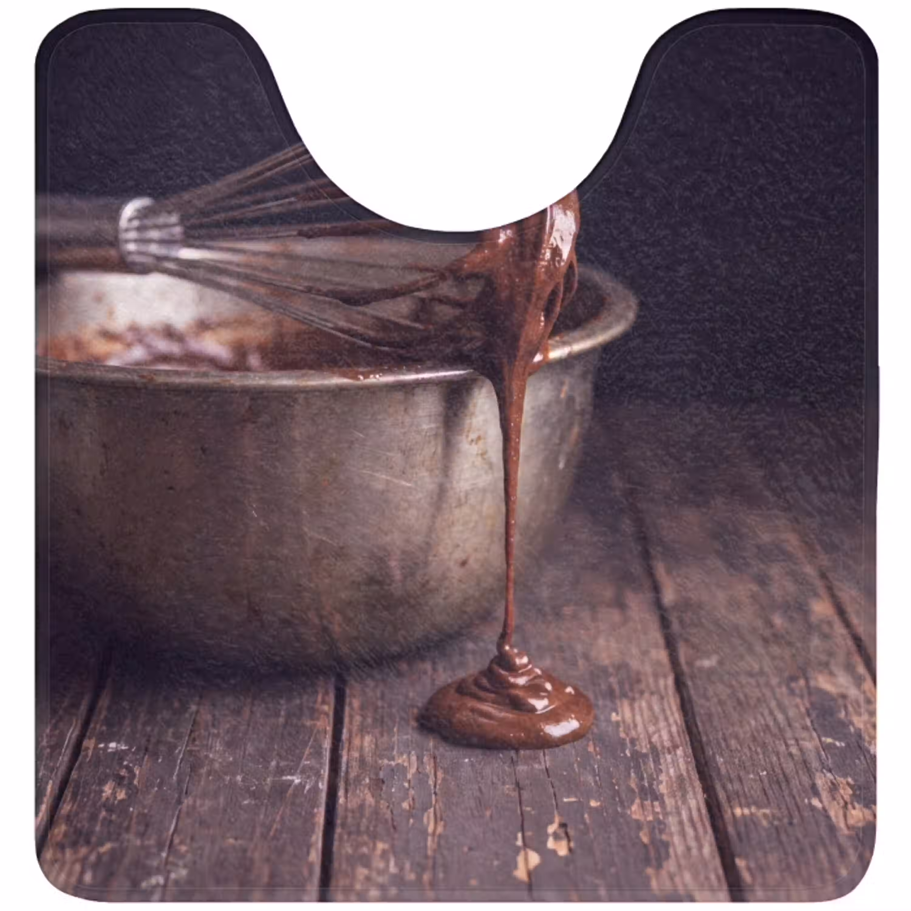 Chocolade - Beslag - Eten WCmat U-uitsnede middel -3d