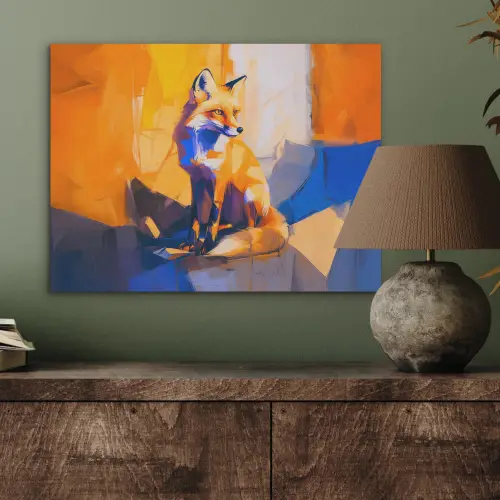 Vos - Oranje - Vormen - Abstract PET vilt klein -sfeer2