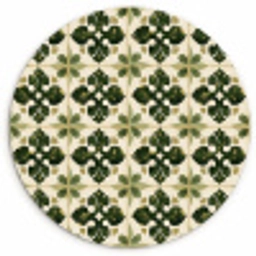 Patroon - Tegel - Groen Wandcirkel kunststof plaat 5mm dik klein 188 -3d
