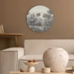 Tropisch - Landschap - Illustratie Akoestische PET Vilt - Rond klein -sfeer1