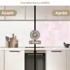 Marmer - Patroon - Mozaïek - Roze keuken achterwand 2 middel 871 -voor-na2_FR