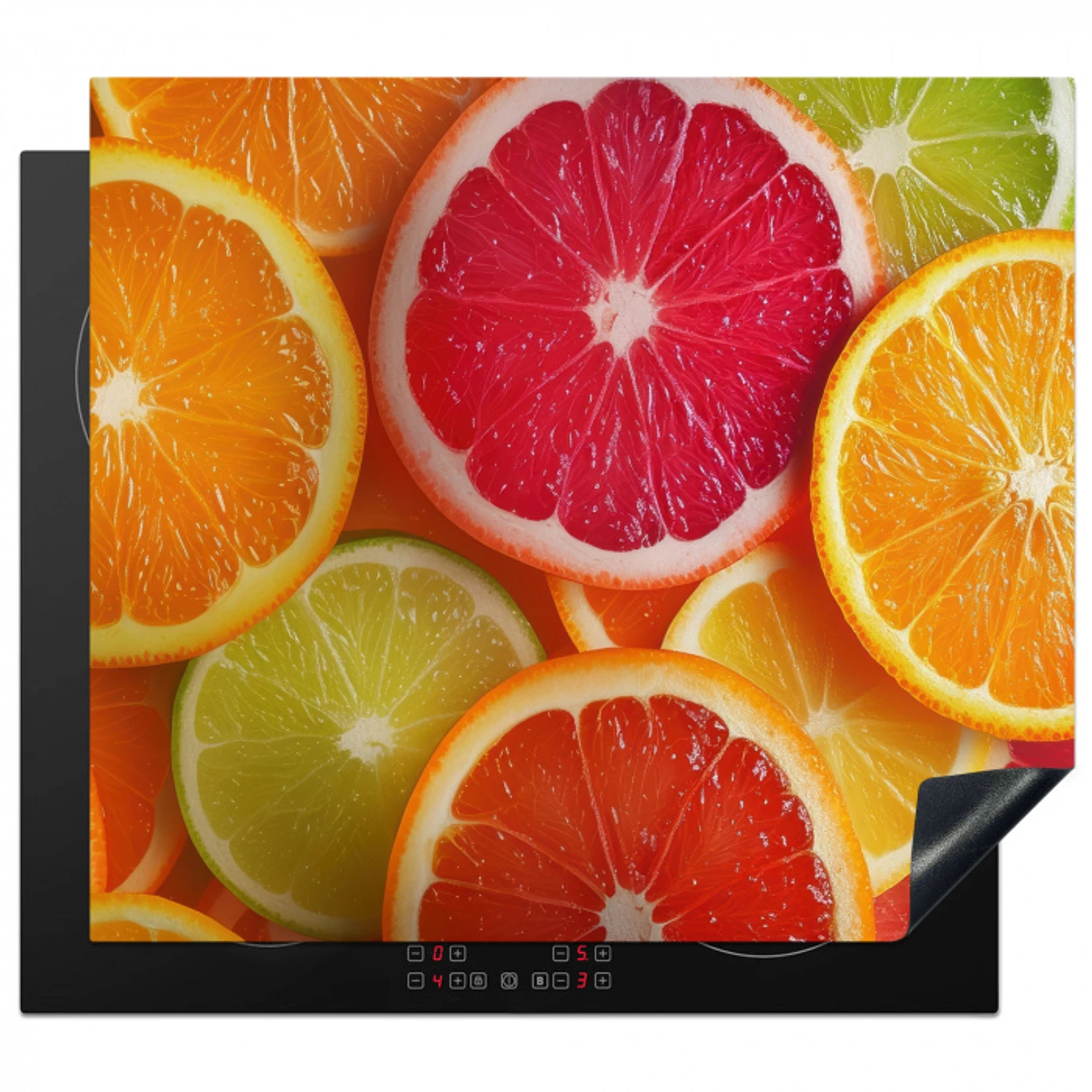 Fruit - Kleurrijk - Close up Inductie beschermer vinyl 3mm middel -3d
