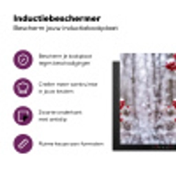 Bessen - Takken - Sneeuw - Winter - Kleurrijk Inductie beschermer vinyl 3mm klein -zzzzzzz-cc-usp