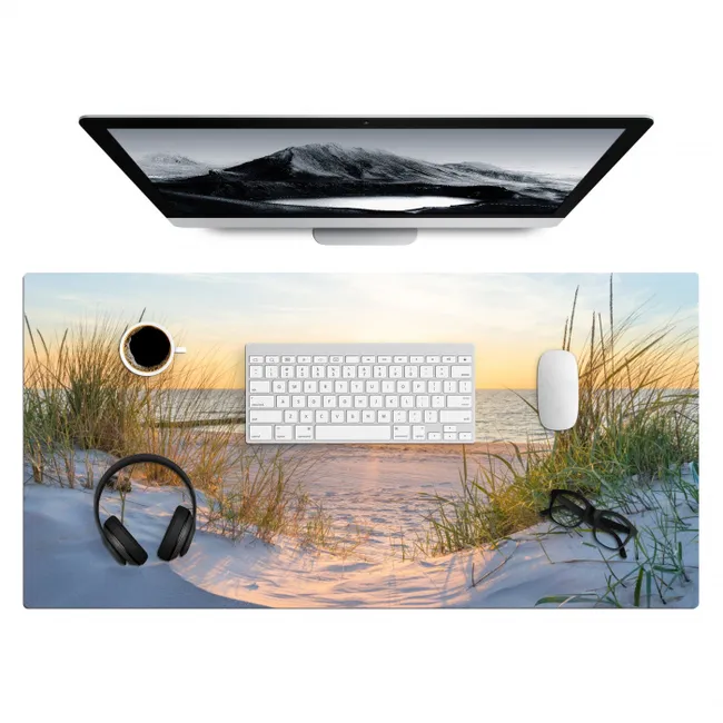Desk Mat - Beach - Sun - Dune - Grass - Sand - Horizon