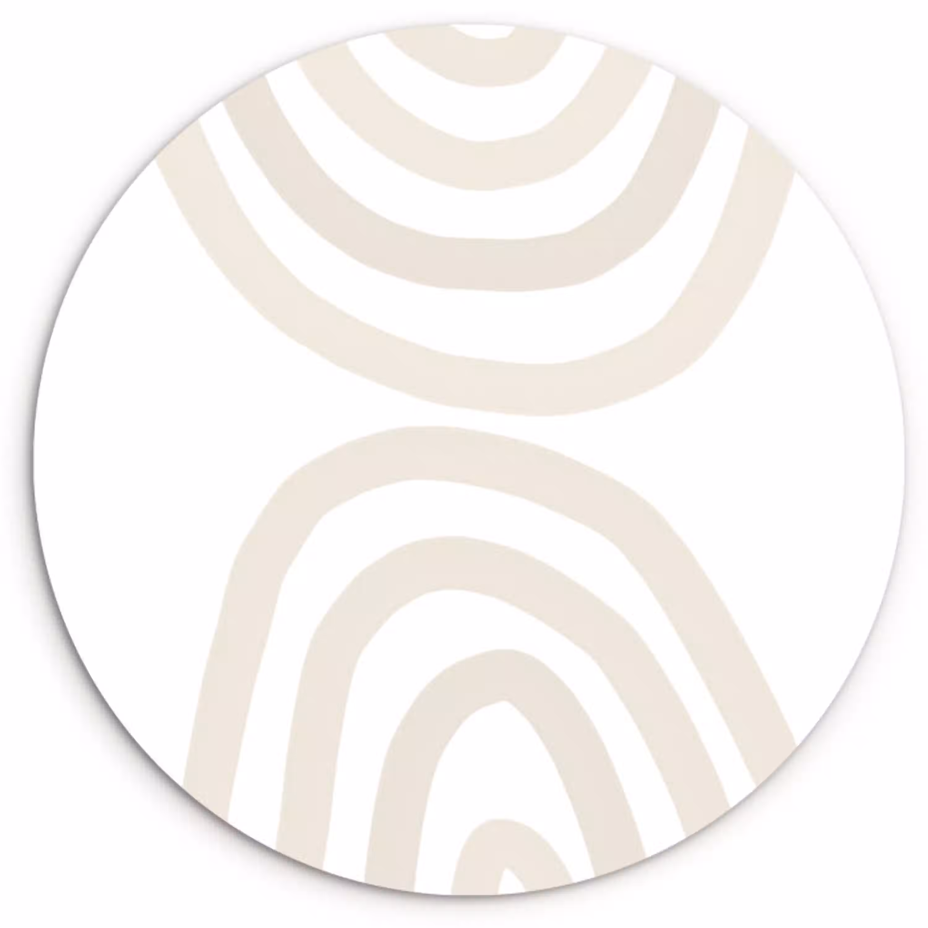 Regenboog - Pastel - Design - Abstract Wandcirkel kunststof plaat 5mm dik klein -3d