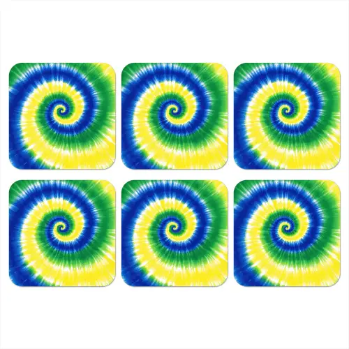 Spiraal - Groen - Draaiend onderzetter kurk middel -3d