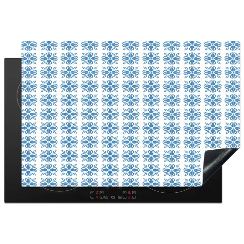 Zee - Sfeer - Blauw - Wit Inductie beschermer vinyl 3mm klein 276 -3d