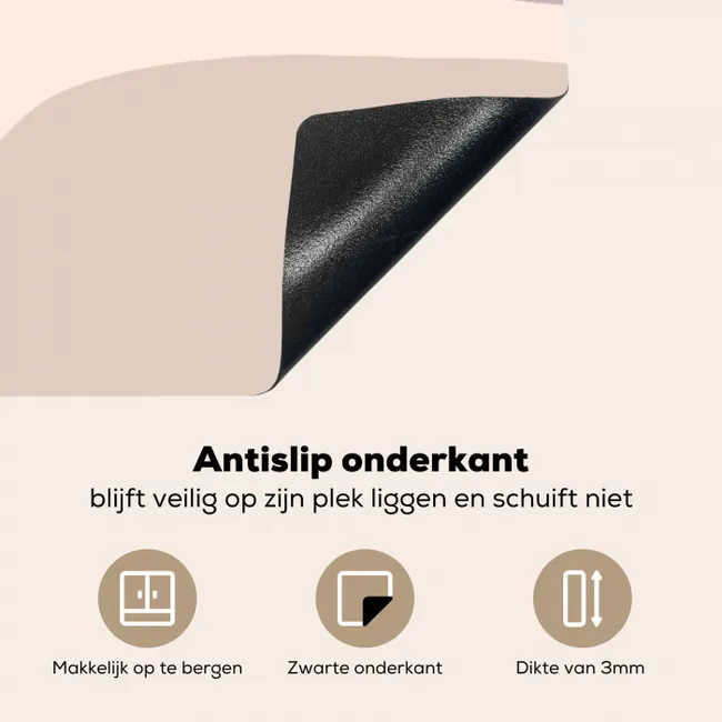 Design - Pastel - Minimalisme Inductie beschermer vinyl 3mm klein -sfeer4