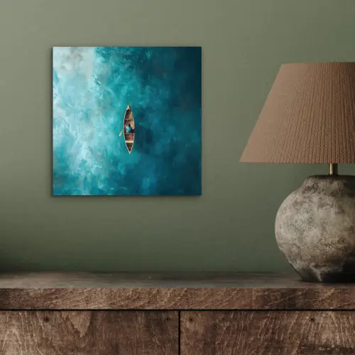 Bootje - Water - Blauw aluminium wit klein -sfeer2
