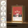 Kerstgroet - Sneeuw - Rood Light Box met kabel (Tafellamp) klein -USP_NL