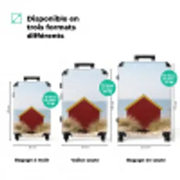 Strand - Huisjes - Kleurrijk - Duinen NBS - Handbagage koffer - Volwassenen Unisex middel zzzzzzVergelijking_3FR