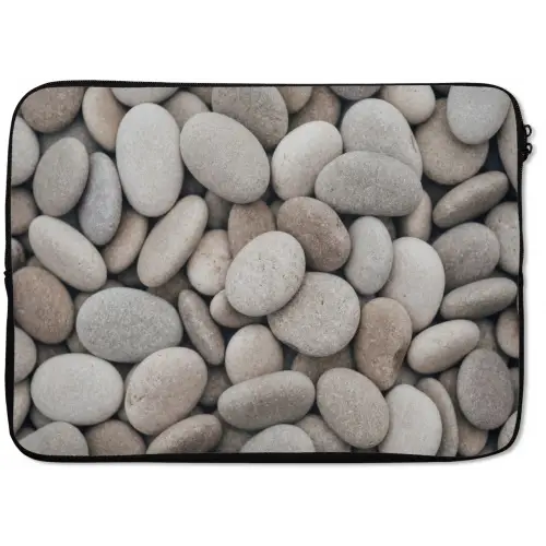 Kiezels - Stenen - Grijs laptophoes neopreen klein -zkaufland3dotto