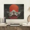 Krijger - Rode trappen - Zon - Berg PET vilt klein -sfeer1