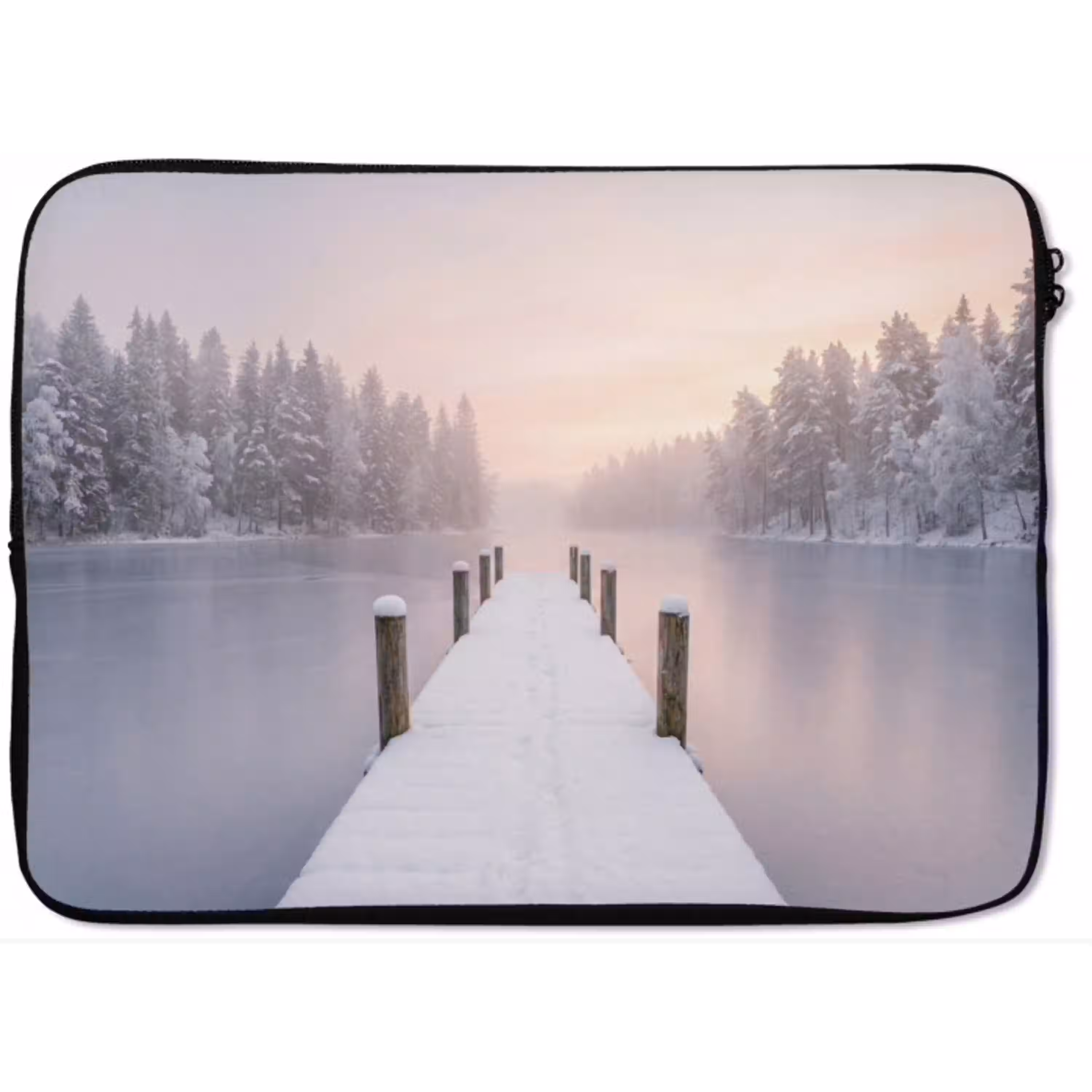 Steiger - Meer - Mist - Winter - Serene laptophoes neopreen klein -zkaufland3dotto