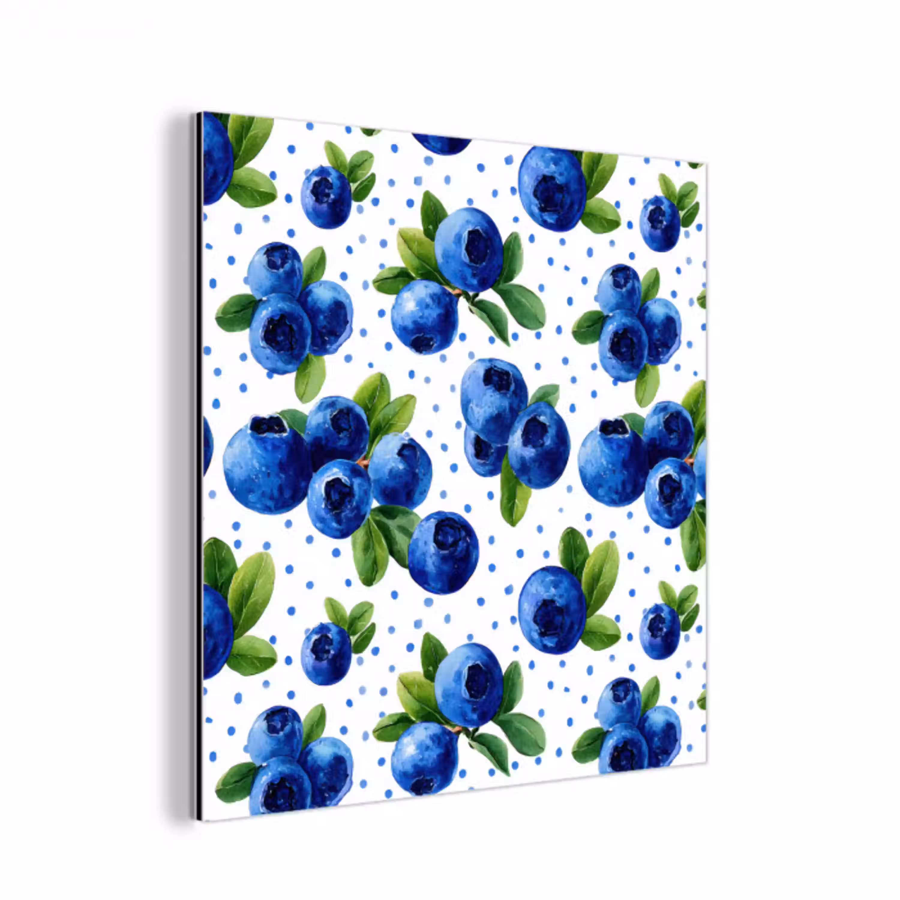 Bessen - Patroon - Blauw aluminium wit klein 46 -3d