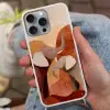 Olifanten - Oranje - Abstract Hoesje iPhone 16 Pro Max met koord klein -sfeer3