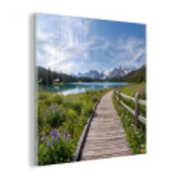 Bergen - Meer - Landschap - Blauw plexiglas 5mm klein -z3d