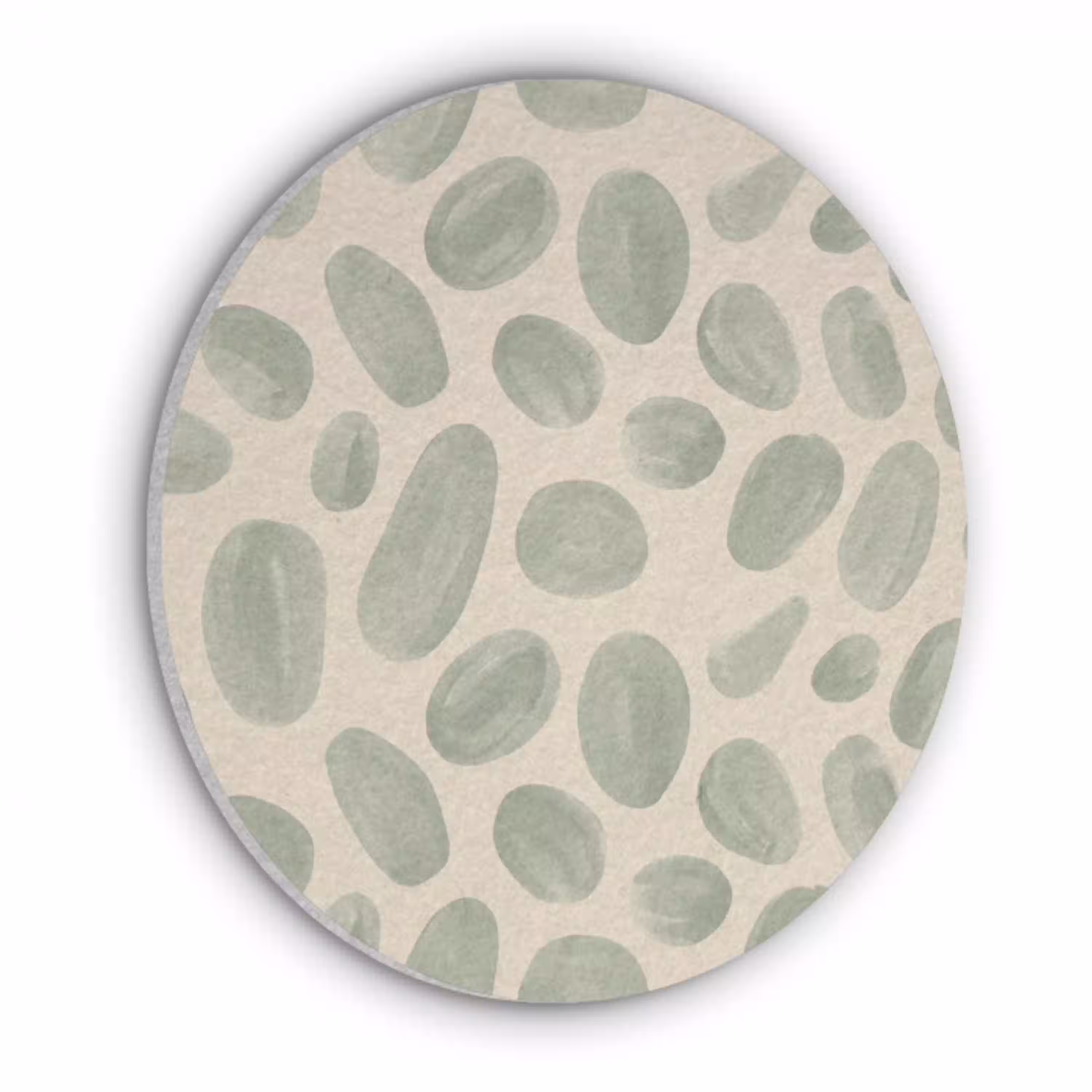 Abstract - Patroon - Organisch - Groen - Modern Akoestische PET Vilt - Rond klein -3d