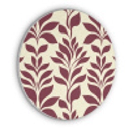 Abstract - Bladeren - Burgundy Akoestische PET Vilt - Rond klein 838 -3d