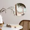 Hangmat - Palmbomen - Strand - Zee Wandcirkel plexiglas klein -sfeer4