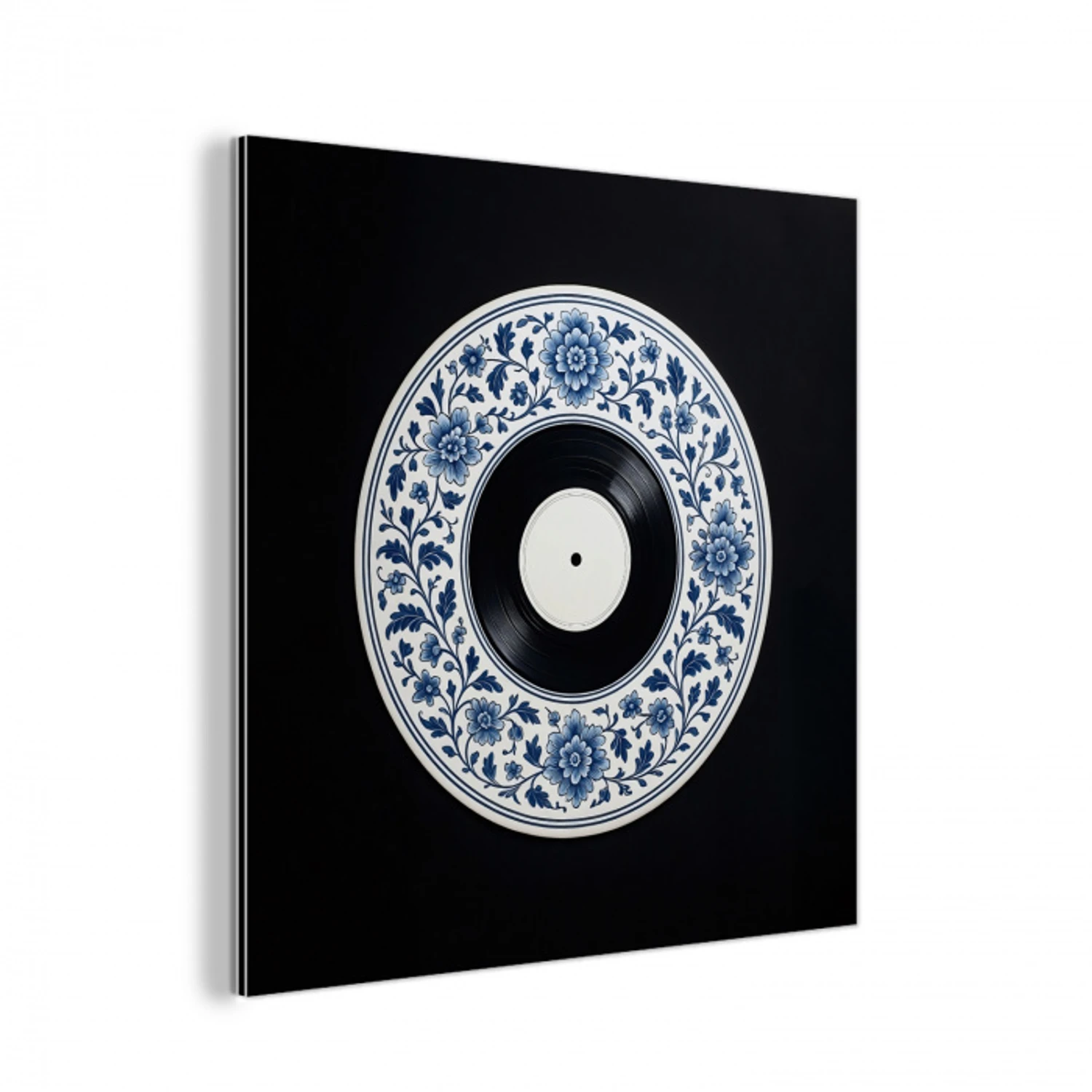 Vinyl - LP - Delfts Blauw - Muziek aluminium wit klein -3d