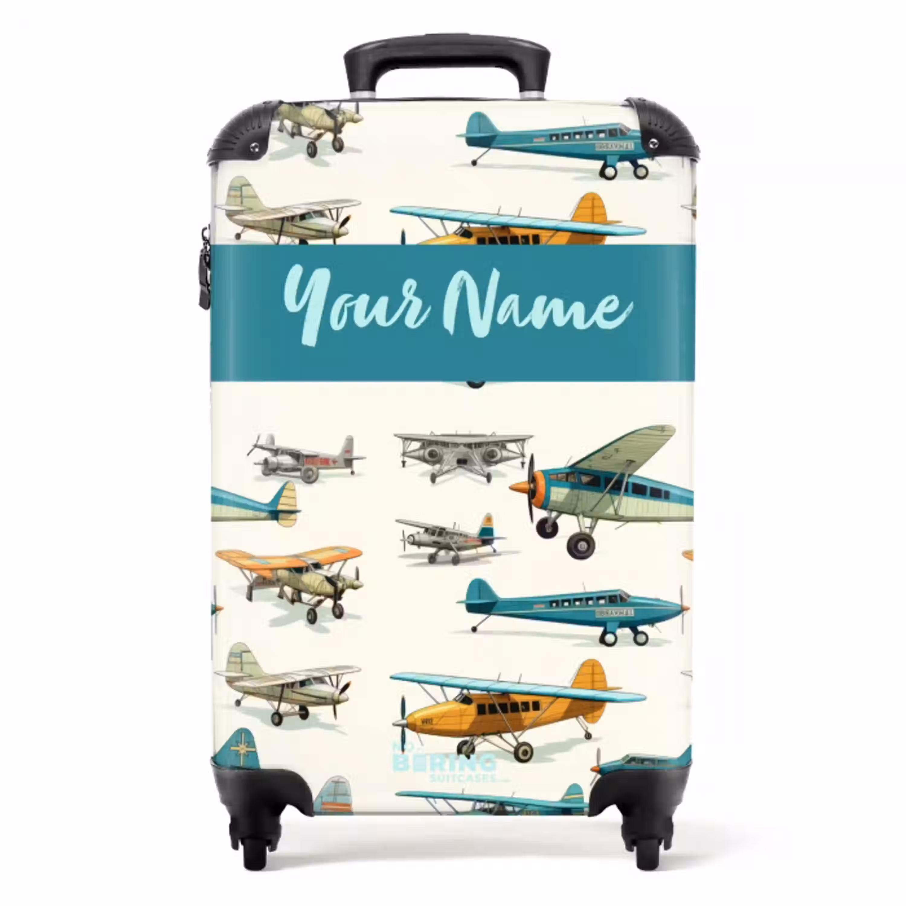 Vliegtuigsquadron NBS - Handbagage koffer - Kinderen Unisex middel -productfoto_recht