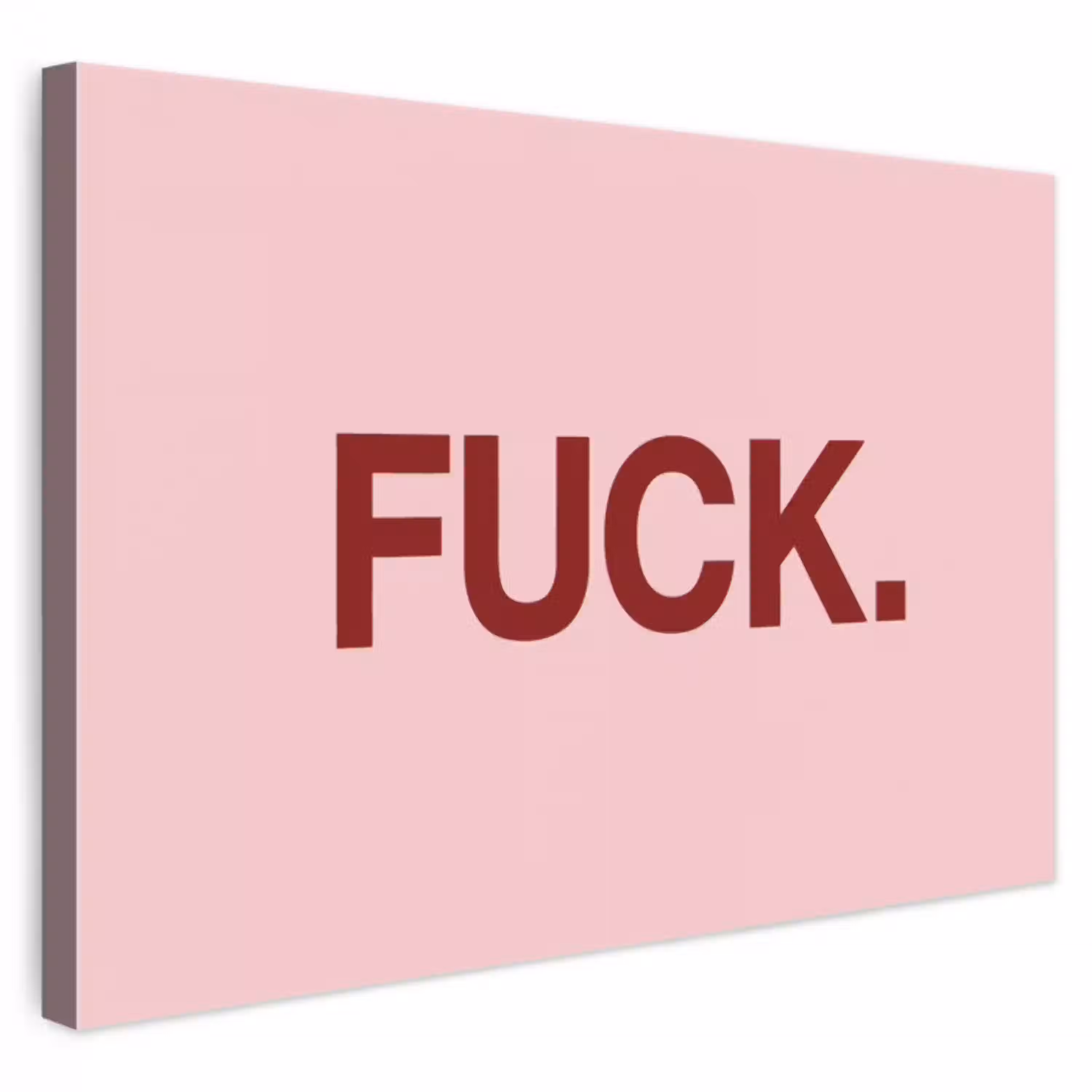 Statement - Krachtig - Roze canvas 2cm klein -3d