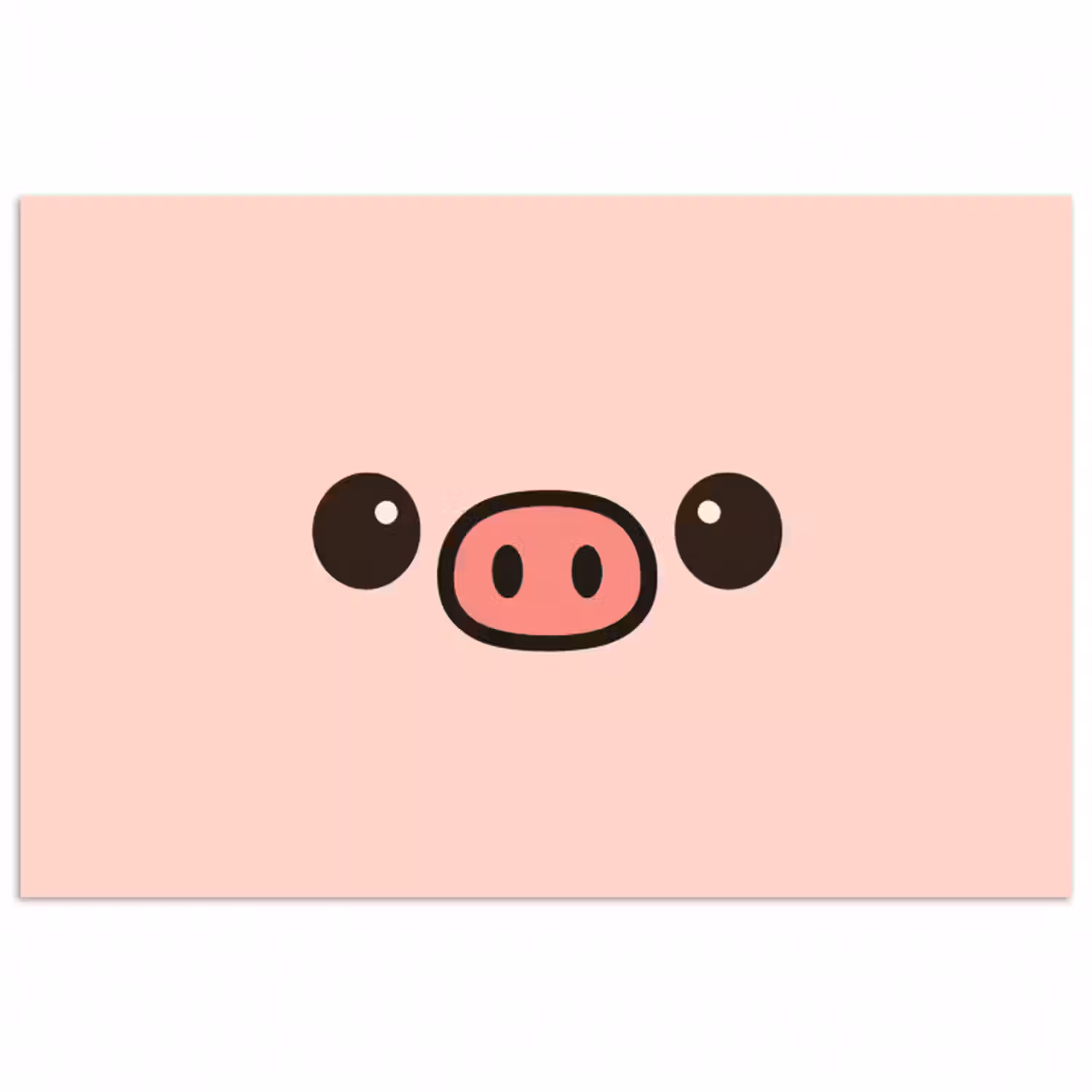 Poster - Schwein - Rosa - Minimalistisch