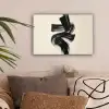 Strepen - Zwart - Abstract canvas 2cm klein -sfeer1