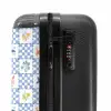 Vierkant zomer print blauw NBS - Handbagage koffer - Kinderen Unisex middel -slot