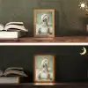 Hond - Bad - Champagne - Handdoek Light Box met kabel (Tafellamp) klein -sfeer3