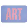 Art - Roze - Blauw Badmat klein -3d