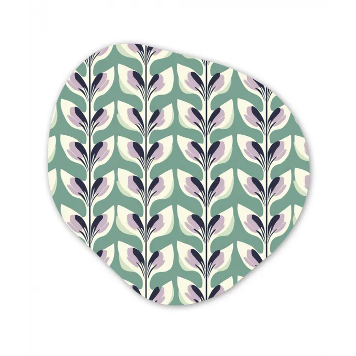 Retro - Modern - Groen Wandcirkel Organisch Forex 3mm klein 629 -3d