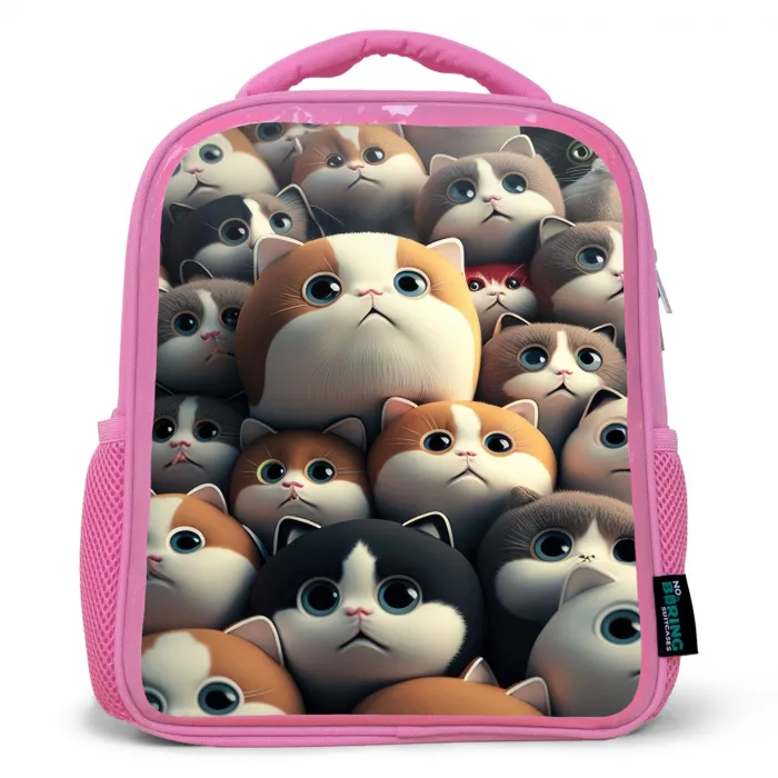 Lapjes Katjes Kinderrugzak - Roze middel -3d