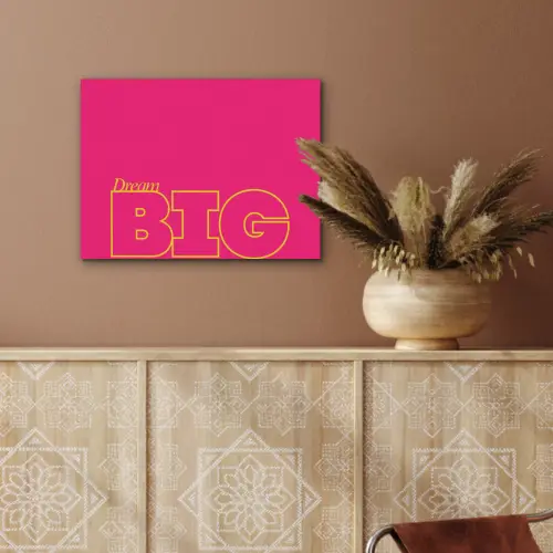 Minimalistisch - Roze - Dream big - Grafisch PET vilt klein -sfeer4
