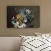Stilleven met bloemen - Schilderij van Eelke Jelles Eelkema canvas 2cm klein -sfeer3