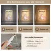 Eenhoorn - Bloemen - Vlinder - Roze Light Box met kabel (Kinderlampje) klein -USP_lichtkleurNL