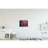 Abstract - Explosie - Neonkleuren textielposter latten blank klein -kinderkamer