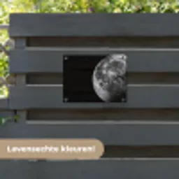 Close-up - Maan - Wit - Textuur tuinposter los doek klein -sfeer3